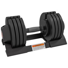 4-in-1 Adjustable Dumbbells Set 7-24KG w/ Tray & Non-Slip Handle | Home Gym
