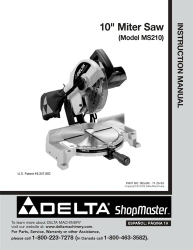 Delta shopmaster ms210 - delta,