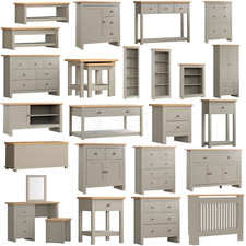 Arlington Chest of Drawers Table Bookcase Sideboard Bedroom Living Room MDF Grey