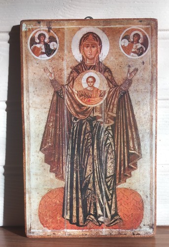 Religious wooden plaque - religious, (the