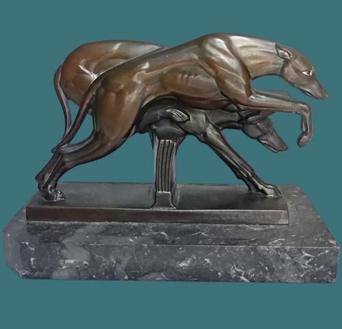 Pair art deco bronze - pair,