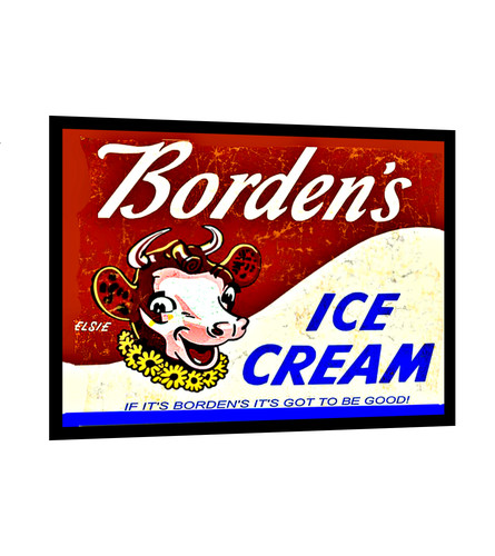 Bordens ice cream sign or - ,