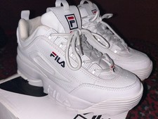FILA Disruptor 2 II Women's Trainers Premium White Size UK 6 excellent condition