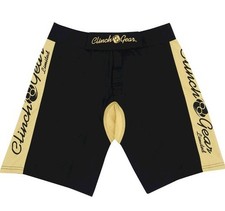 CLINCH GEAR Fight Shorts - MMA Wrestling - Black/Gold - Men's Sizes 28, 36