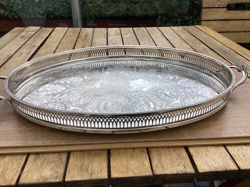 Vintage sheffield plate oval - vintage,
