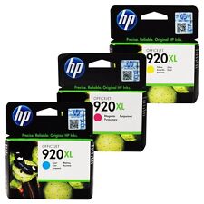 3 X GENUINE ORIGINAL HP 920XL CYAN MAGENTA YELLOW INK 6000 6500 7000 7500 A WF