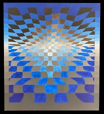 Optical Illusion Art Painting in Acrylic Gouache, by Antoinette Wijnberg