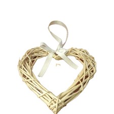 WICKER HEART DECORATION , Red