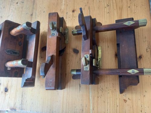 Three antique woodworking - three,