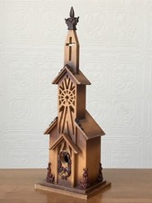 Bird Box Nest Wood Church Chapel Ornate Large 53cm Vintage