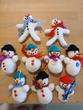 Vintage Hand knitted Christmas tree decorations Baubles Ornaments