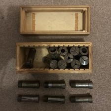 Vintage Lathe Collet Set in