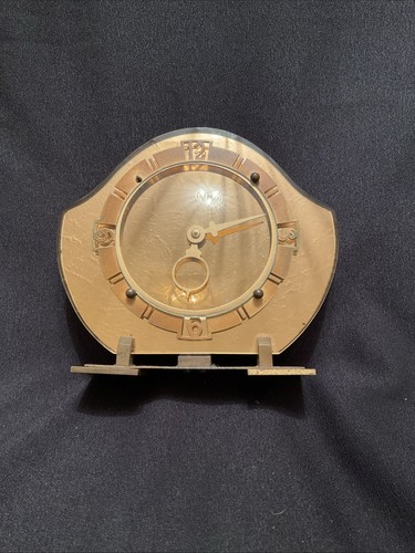 1930s clock art deco copper - 1930s,