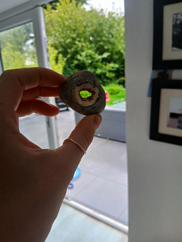 Hag stone with hole middle - stone, in