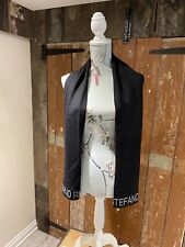 Stefano Ricci Scarf Silk Cotton Black Medium Logo Women’s 60"x10"