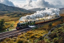 Steam train canvas picture - steam,