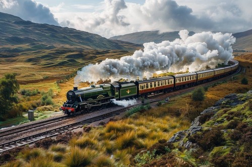 Steam train canvas - steam,