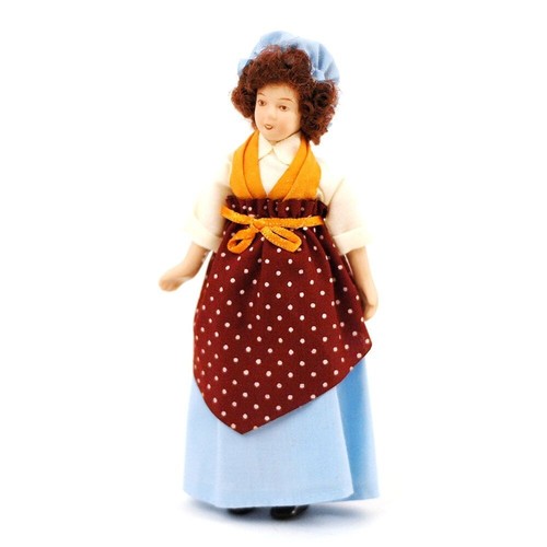 Dolls house doll maid servant - house,
