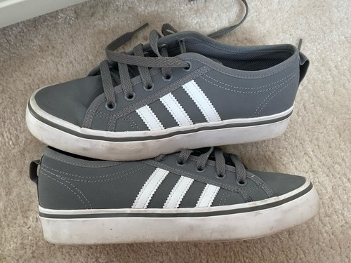 Adidas grey nizza sneakers - nizza,
