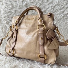 Miu Miu Beige Leather Handbag
