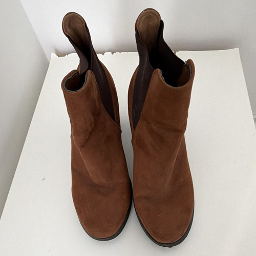 Women brown suede - suede, chelsea