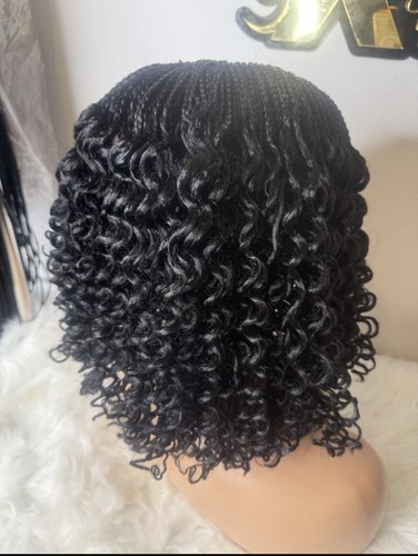 Cornrow with curls - with,