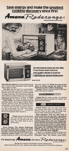1974 amana radarange - 1974,