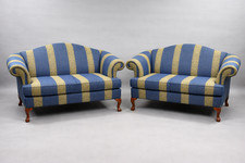 Pair classic upholstered - of,