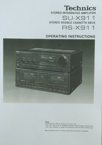 Technics x911 - su-x911, rs-x911