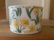 Decoupaged Daffodils Flowers Design. Candle/cactus Holder gift tin /home Decor