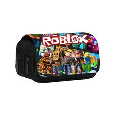 Game Roblox Cartoon Pencil Case Teenarges Pen Stationery Bag Zip Make Up Pouch