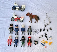 Playmobil Police Figures, Horse, Motorcycles & Accessories Bundle