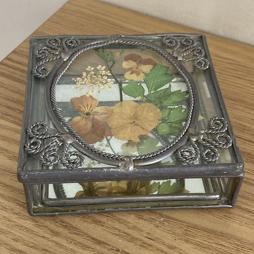 Vtg glass metal pressed - vtg,