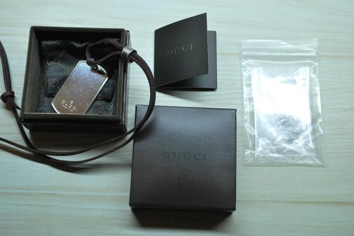 Gucci dog tag necklace - dog,