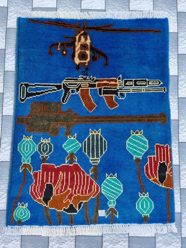Vintage afghan hand woven - vintage,