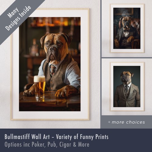 Bullmastiff print funny - print, –