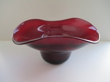 Vintage red glass rose/posy