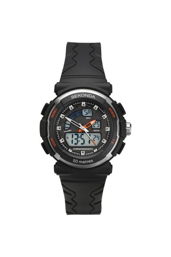 Sekonda ladies black resin - sekonda,