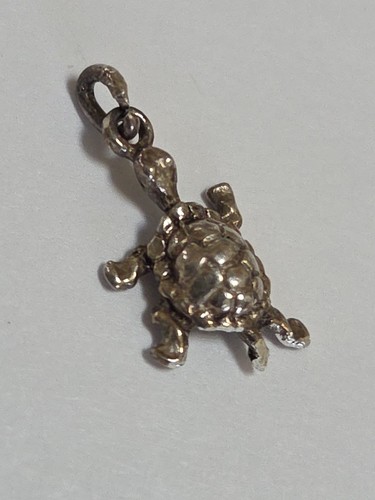 Sterling silver turtle charm - sterling,