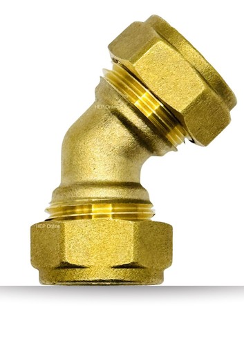 Compression 15mm brass elbow - compression,