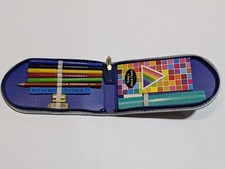 Vintage zippered pencil case - zippered,