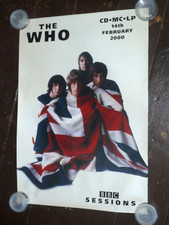 THE WHO - BBC SESSIONS RADIO - STORE PROMO POSTER - UNION JACK FLAG - 27X19"