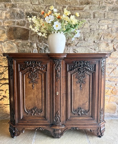 Antique oak sideboard with - antique,