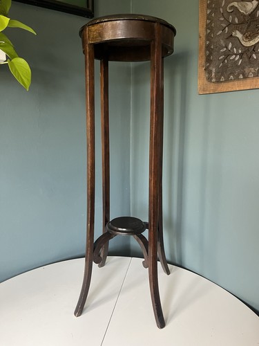 Antique mahogany plant stand - ,