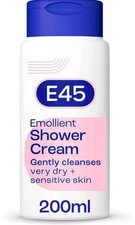 E45 Emollient Shower Cream 200ml for Dry and Sensitive and Itchy Skin