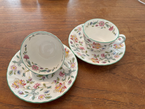 Pair minton haddon hall cup - of,