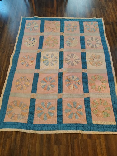 Vintage dresden quilt 68x75 - vintage,