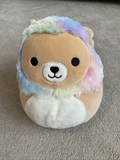 Original Squishmallows Mutlicoloured Soft Toy Plush Leonard The Rainbow Lion