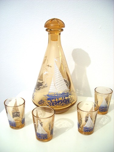 Vintage french glass - vintage, decanter