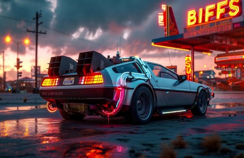 Back the future delorean - to,